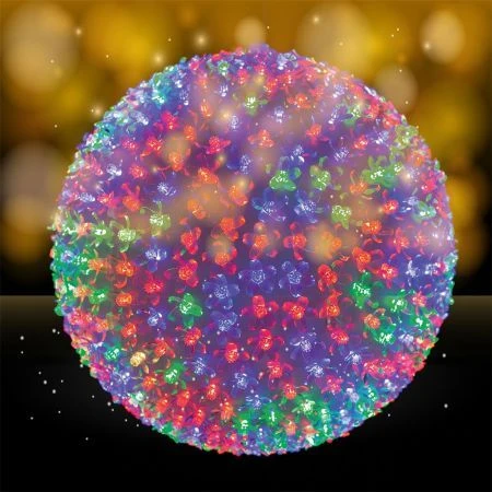 Stockholm Christmas Lights 500 LEDs Petal Ball Multi-Colour Xmas Party Outdoor Garden 32CM 2 Stockholm Christmas Lights 500 LEDs Petal Ball Multi-Colour Xmas Party Outdoor Garden 32CM - Image 2