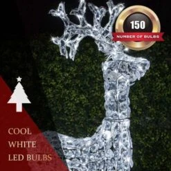Stockholm Christmas Lights 150 LEDs Standing Reindeer Fairy Outdoor Garden Xmas Decoration 14 Stockholm Christmas Lights 150 LEDs Standing Reindeer Fairy Outdoor Garden Xmas Decoration -Christmas Lights Store 225747 2383961 F