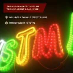 Stockholm Christmas Lights LED Rope Letter CHRISTMAS Sign Outdoor Garden Window Xmas 289CM -Christmas Lights Store 225751 1766773 F