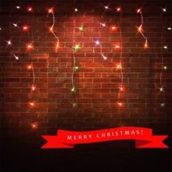 Stockholm Christmas Solar String Lights 720 LEDs Snowing Curtain Icicle Outdoor Xmas Decor