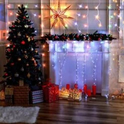 Stockholm Christmas Solar String Lights 720 LEDs Snowing Curtain Icicle Outdoor Xmas Decor -Christmas Lights Store 225757 1766841 F