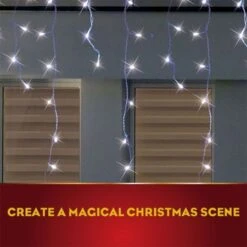 Stockholm Christmas Solar String Lights 720 LEDs Snowing Curtain Icicle Outdoor Xmas Decor -Christmas Lights Store 225759 1766873 F