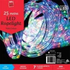 Stockholm Christmas Lights LED Ropelights Multi Color Flashing Outdoor Garden Xmas 25M -Christmas Lights Store 225761 1766885 F
