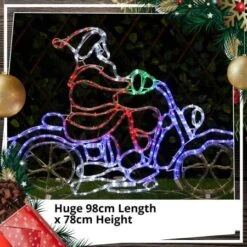 Stockholm Christmas Lights LED Rope Santa Claus Motorbike Motifs Outdoor Garden Decoration