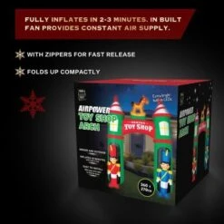 Stockholm Christmas Lights LED Inflatable Santa Claus' Toy Shop Arch House Xmas Motif Decor -Christmas Lights Store 225767 1766949 F