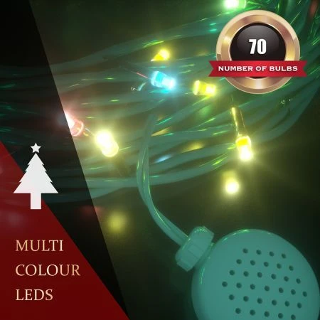 Stockholm Christmas String Lights 70 LEDs Multi Color With Bluetooth Speakers Outdoor 10M 8 Stockholm Christmas String Lights 70 LEDs Multi Color With Bluetooth Speakers Outdoor 10M - Image 8