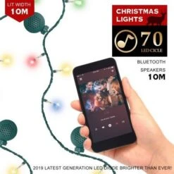 Stockholm Christmas String Lights 70 LEDs Multi Color With Bluetooth Speakers Outdoor 10M 13 Stockholm Christmas String Lights 70 LEDs Multi Color With Bluetooth Speakers Outdoor 10M -Christmas Lights Store 225773 1767017 F