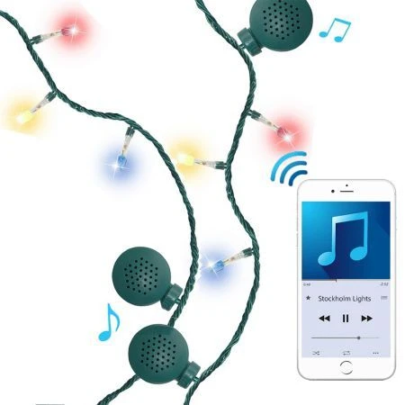 Stockholm Christmas String Lights 70 LEDs Multi Color With Bluetooth Speakers Outdoor 10M 3 Stockholm Christmas String Lights 70 LEDs Multi Color With Bluetooth Speakers Outdoor 10M - Image 3