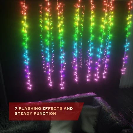 Stockholm Christmas String Lights 288 LEDs Curtain Fairy Multi Color Outdoor Garden 1.8M 3 Stockholm Christmas String Lights 288 LEDs Curtain Fairy Multi Color Outdoor Garden 1.8M - Image 3