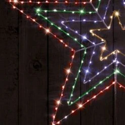 Stockholm Christmas Lights 230 LEDs 4-in-1 Star Multi-Colour Xmas Party Outdoor Garden 80CM -Christmas Lights Store 225779 2384133 F