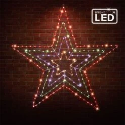 Stockholm Christmas Lights 230 LEDs 4-in-1 Star Multi-Colour Xmas Party Outdoor Garden 80CM -Christmas Lights Store 225779 2384137 F