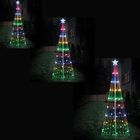 Stockholm Christmas Tree Lights 204 LEDs Multi Color Fairy Flashing Outdoor Garden 1.9M 6 Stockholm Christmas Tree Lights 204 LEDs Multi Color Fairy Flashing Outdoor Garden 1.9M - Image 6