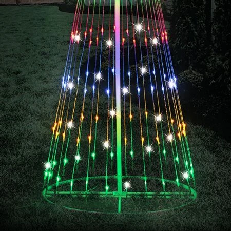 Stockholm Christmas Tree Lights 204 LEDs Multi Color Fairy Flashing Outdoor Garden 1.9M 2 Stockholm Christmas Tree Lights 204 LEDs Multi Color Fairy Flashing Outdoor Garden 1.9M - Image 2