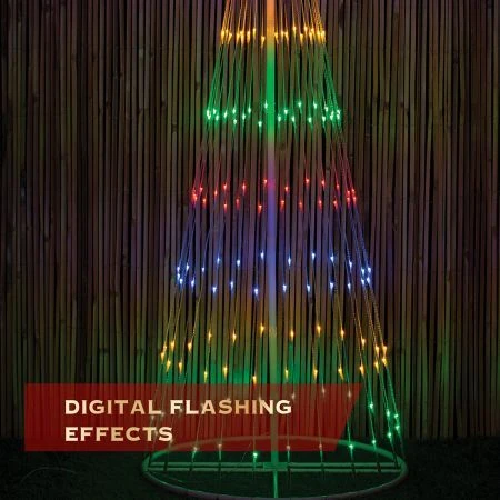 Stockholm Christmas Tree Lights 204 LEDs Multi Color Fairy Flashing Outdoor Garden 1.9M 3 Stockholm Christmas Tree Lights 204 LEDs Multi Color Fairy Flashing Outdoor Garden 1.9M - Image 3
