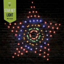 Stockholm Christmas Lights 130 LEDs Solar Star String Net Xmas Outdoor Garden Decor 1.3x1.3M -Christmas Lights Store 225783 1767107 F