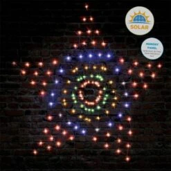 Stockholm Christmas Lights 130 LEDs Solar Star String Net Xmas Outdoor Garden Decor 1.3x1.3M -Christmas Lights Store 225783 1767109 F
