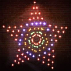 Stockholm Christmas Lights 130 LEDs Solar Star String Net Xmas Outdoor Garden Decor 1.3x1.3M -Christmas Lights Store 225783 1767115 F