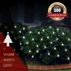 Stockholm Christmas Lights 300 LEDs Solar String Net Outdoor Garden Xmas Decor 5 X 1.3M -Christmas Lights Store 225787 1767157 F