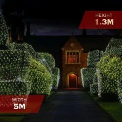 Stockholm Christmas Lights 300 LEDs Solar String Net Outdoor Garden Xmas Decor 5 X 1.3M -Christmas Lights Store 225787 1767159 F