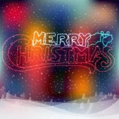 Stockholm Christmas Lights LED Rope Letter MERRY CHRISTMAS Sign Outdoor Garden 185x70CM -Christmas Lights Store 225797 2384219 F