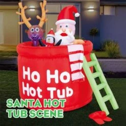 Stockholm Christmas Lights 1.5M LED Inflatable Santa Claus In Hot Tub Outdoor Garden Xmas 16 Stockholm Christmas Lights 1.5M LED Inflatable Santa Claus In Hot Tub Outdoor Garden Xmas -Christmas Lights Store 225805 1767317 F