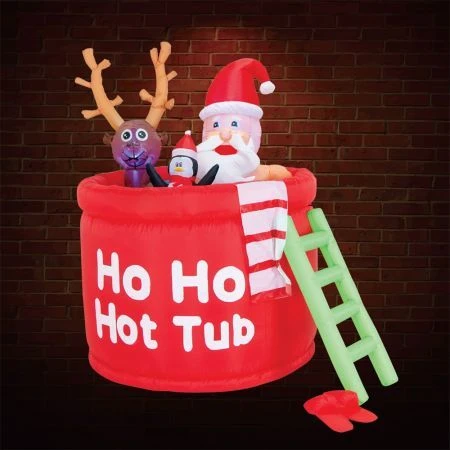 Stockholm Christmas Lights 1.5M LED Inflatable Santa Claus In Hot Tub Outdoor Garden Xmas 3 Stockholm Christmas Lights 1.5M LED Inflatable Santa Claus In Hot Tub Outdoor Garden Xmas - Image 3