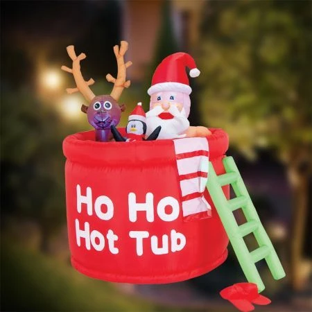 Stockholm Christmas Lights 1.5M LED Inflatable Santa Claus In Hot Tub Outdoor Garden Xmas 2 Stockholm Christmas Lights 1.5M LED Inflatable Santa Claus In Hot Tub Outdoor Garden Xmas - Image 2