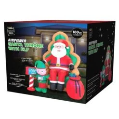 Stockholm Christmas Lights 1.8M Led Inflatable Santa On Chair Cute Elf Outdoor Xmas Motif -Christmas Lights Store 225809 2384313 F