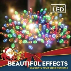 Stockholm Christmas Lights 500 LEDs Solar String Fariy Outdoor Garden Xmas Decoration 39M -Christmas Lights Store 225813 1767393 F