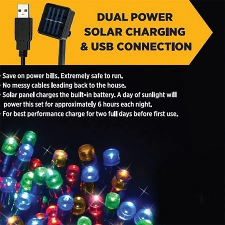 Stockholm Christmas Lights 360 LEDs Solar Icicle Curtain String Outdoor Garden Xmas 7M 6 Stockholm Christmas Lights 360 LEDs Solar Icicle Curtain String Outdoor Garden Xmas 7M - Image 6