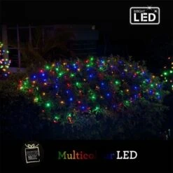 Stockholm Christmas Lights 600 LEDs Solar String Net Multi Color Outdoor Garden 5x2.6M -Christmas Lights Store 225819 2384449 F