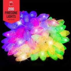 Stockholm Christmas Lights 200 LEDs Pine Cones String Outdoor Garden Xmas Decoration 19M -Christmas Lights Store 225821 1767513 F