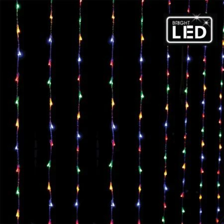 Stockholm Christmas Lights 480 LEDs Window Curtain Multi Color Xmas Outdoor Decor 3x2M 8 Stockholm Christmas Lights 480 LEDs Window Curtain Multi Color Xmas Outdoor Decor 3x2M - Image 8