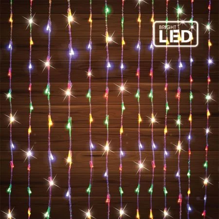 Stockholm Christmas Lights 480 LEDs Window Curtain Multi Color Xmas Outdoor Decor 3x2M 5 Stockholm Christmas Lights 480 LEDs Window Curtain Multi Color Xmas Outdoor Decor 3x2M - Image 5