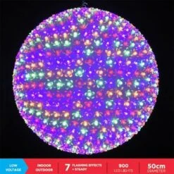 Stockholm Christmas Lights 900 LEDs Enormous Petal Ball Xmas Party Outdoor Garden 50CM 13 Stockholm Christmas Lights 900 LEDs Enormous Petal Ball Xmas Party Outdoor Garden 50CM -Christmas Lights Store 225827 1767573 F