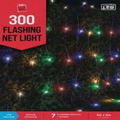 Stockholm Christmas Lights 300 LEDs Waterfall Curtain Net Outdoor Garden Xmas Decoration 2x3M -Christmas Lights Store 225829 1767587 F