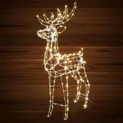 Stockholm Christmas Lights 250 LEDs Standing Reindeer Warm White Outdoor Garden Xmas 110CM -Christmas Lights Store 225835 1767645 F