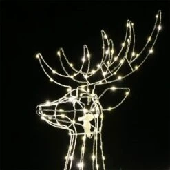 Stockholm Christmas Lights 250 LEDs Standing Reindeer Warm White Outdoor Garden Xmas 110CM -Christmas Lights Store 225835 1767653 F