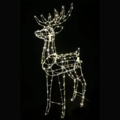 Stockholm Christmas Lights 250 LEDs Standing Reindeer Warm White Outdoor Garden Xmas 110CM -Christmas Lights Store 225835 1767655 F