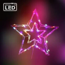 Stockholm Christmas Lights 60 LEDs Rope Star Multi-Colour Xmas Outdoor Garden Decor 48CM