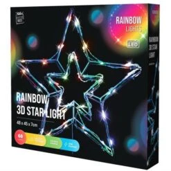 Stockholm Christmas Lights 60 LEDs Rope Star Multi-Colour Xmas Outdoor Garden Decor 48CM -Christmas Lights Store 225843 1767743 F