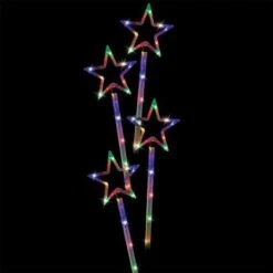 Stockholm Christmas Lights 4pcs LED Solar Stars Multi Color Path Outdoor Garden Xmas Decor -Christmas Lights Store 225847 1767781 F