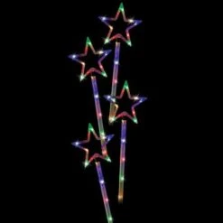 Stockholm Christmas Lights 4pcs LED Solar Stars Multi Color Path Outdoor Garden Xmas Decor -Christmas Lights Store 225847 1767785 F