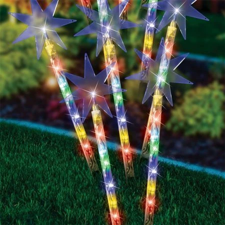Stockholm Christmas Lights 10pcs LED Solar Shooting Stars Xmas Path Outdoor Garden 50CM 8 Stockholm Christmas Lights 10pcs LED Solar Shooting Stars Xmas Path Outdoor Garden 50CM - Image 8