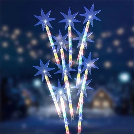 Stockholm Christmas Lights 10pcs LED Solar Shooting Stars Xmas Path Outdoor Garden 50CM 4 Stockholm Christmas Lights 10pcs LED Solar Shooting Stars Xmas Path Outdoor Garden 50CM - Image 4