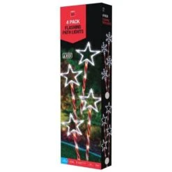 Stockholm Christmas Lights 4pcs LED Candy Stars Path Outdoor Garden Decoration 74CM -Christmas Lights Store 225853 1767839 F