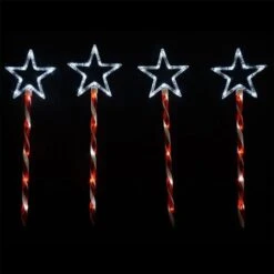 Stockholm Christmas Lights 4pcs LED Candy Stars Path Outdoor Garden Decoration 74CM -Christmas Lights Store 225853 1767843 F