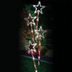 Stockholm Christmas Lights 4pcs LED Candy Stars Path Outdoor Garden Decoration 74CM -Christmas Lights Store 225853 1767847 F