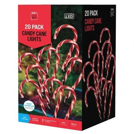 Stockholm Christmas Lights 20pcs LED Candy Canes Path Outdoor Garden Xmas Decoration 38CM 5 Stockholm Christmas Lights 20pcs LED Candy Canes Path Outdoor Garden Xmas Decoration 38CM - Image 5