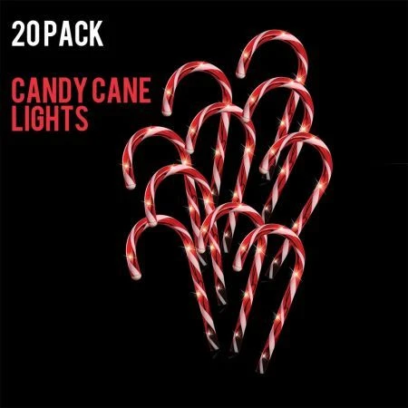 Stockholm Christmas Lights 20pcs LED Candy Canes Path Outdoor Garden Xmas Decoration 38CM 6 Stockholm Christmas Lights 20pcs LED Candy Canes Path Outdoor Garden Xmas Decoration 38CM - Image 6